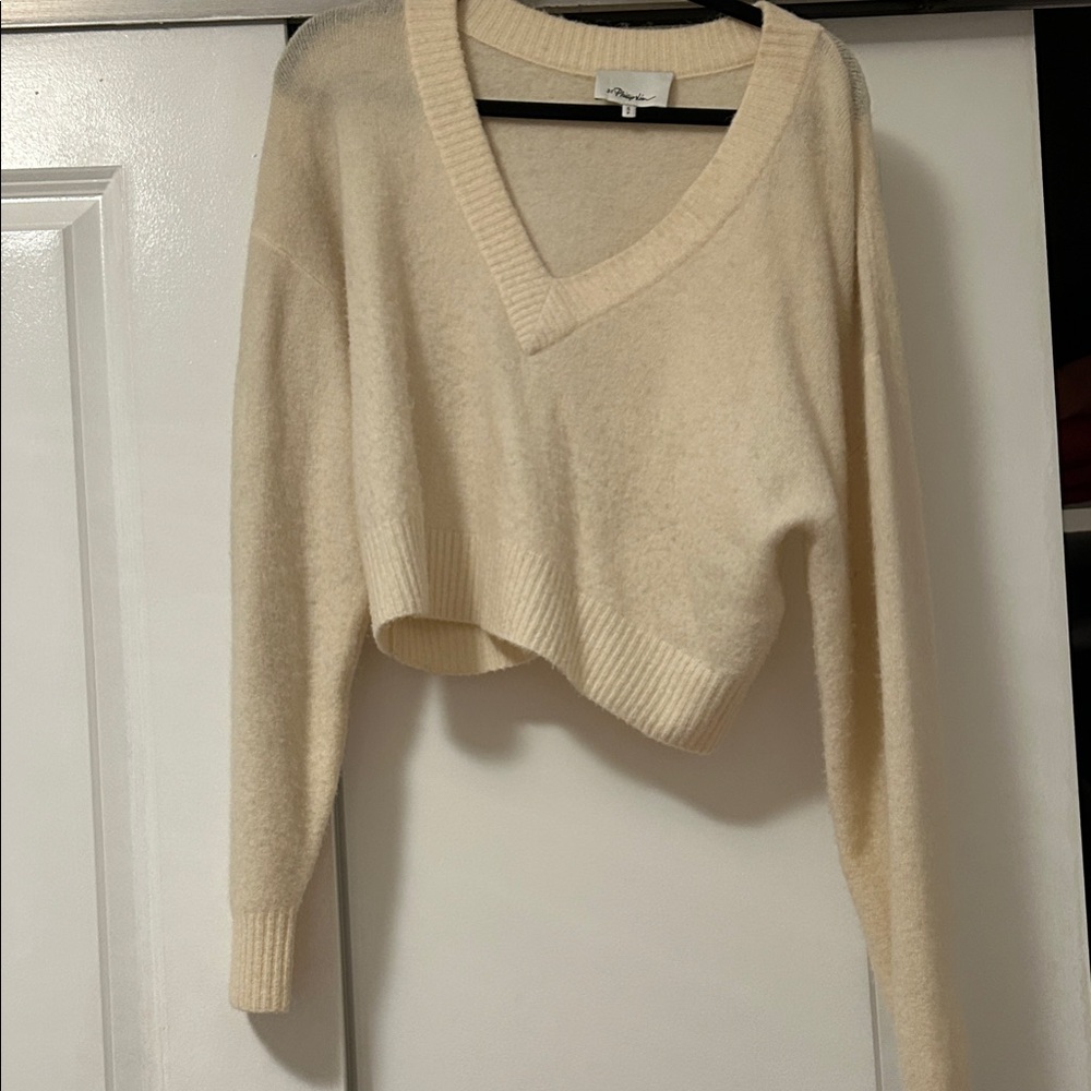 3.1 Phillip Lim Cream V-Neck Sweater